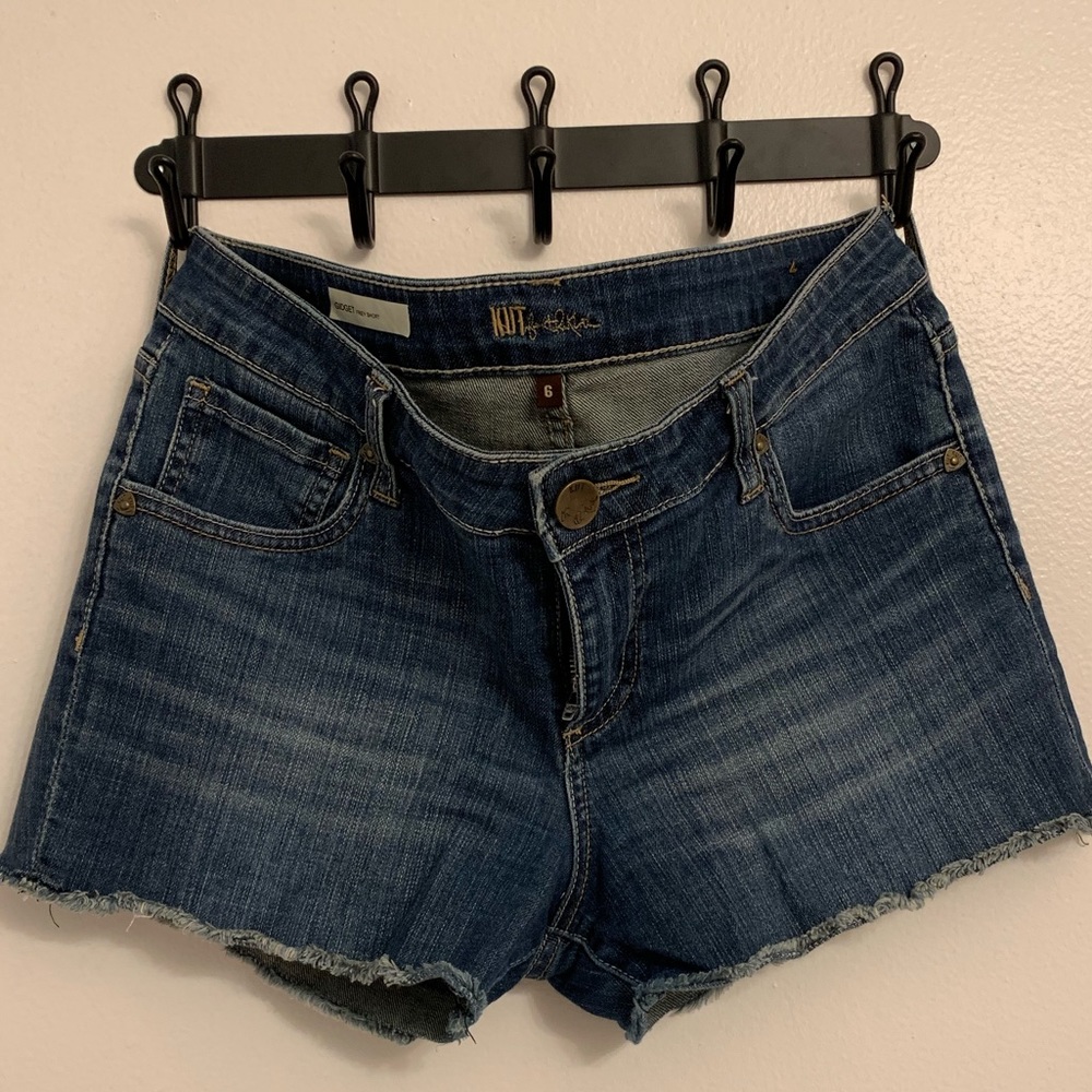KUT from the Kloth frayed hem denim short shorts